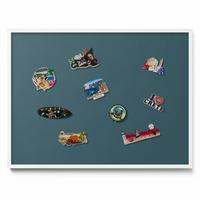 MAGNETTAFEL 80x60 cm Weißer Rahmen Dunkles Petrol - Türkis, Metall (80/60/0.4cm) - TULUP