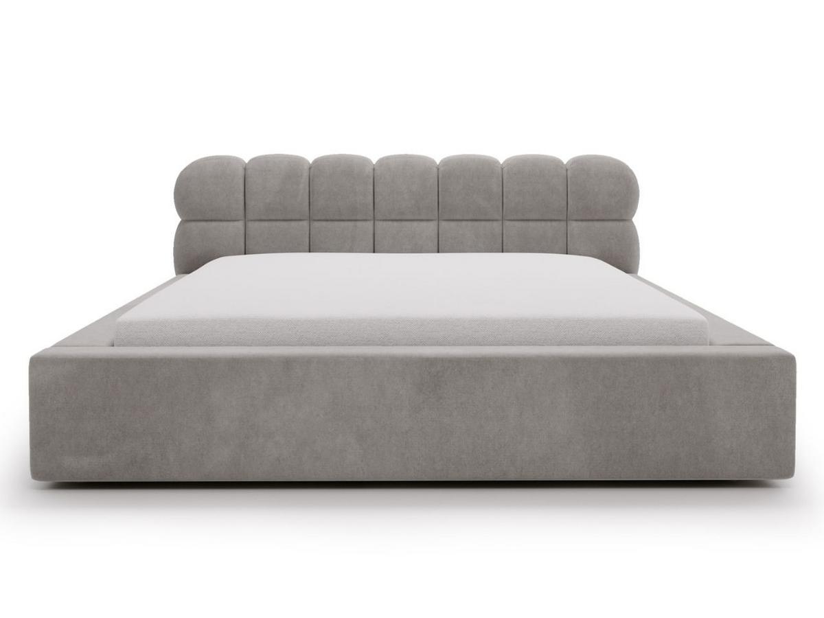 POLSTERBETT Plaza 140x200 Grau - Naturfarben/Grau, Holz/Kunststoff (140/200cm) - Graingold
