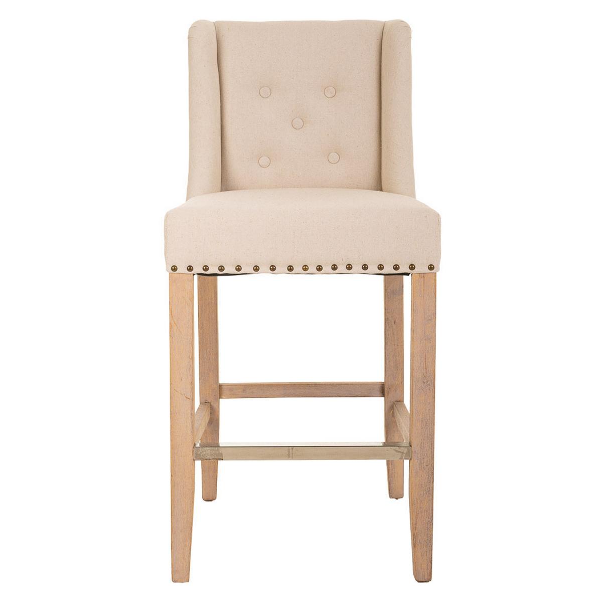 BARHOCKER aus Holz, grau, 48x58x67cm - Beige, Holz (48/104/58cm) - Wanderlust