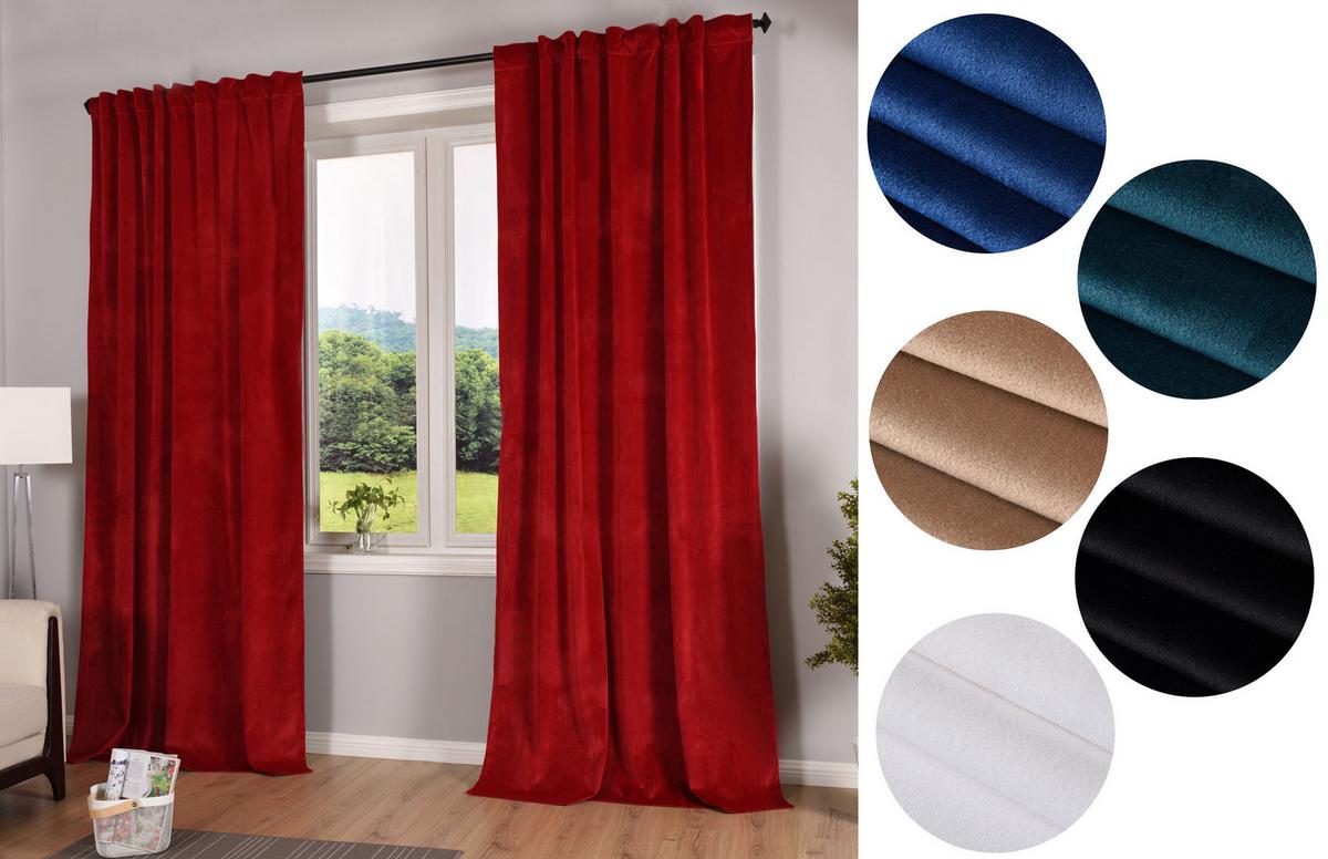 VORHANG 2ER SET MILANO HxB 235x135 cm Weiß - Weiß, Textil (135/235cm) - Gardinenbox