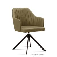 ARMLEHNSTUHL drehbar (6er-Set) Dennie 58x81x60 Schwarz/Olivgrün - Schwarz/Olivgrün, Kunststoff (60/81/58cm) - 58aufmkessel