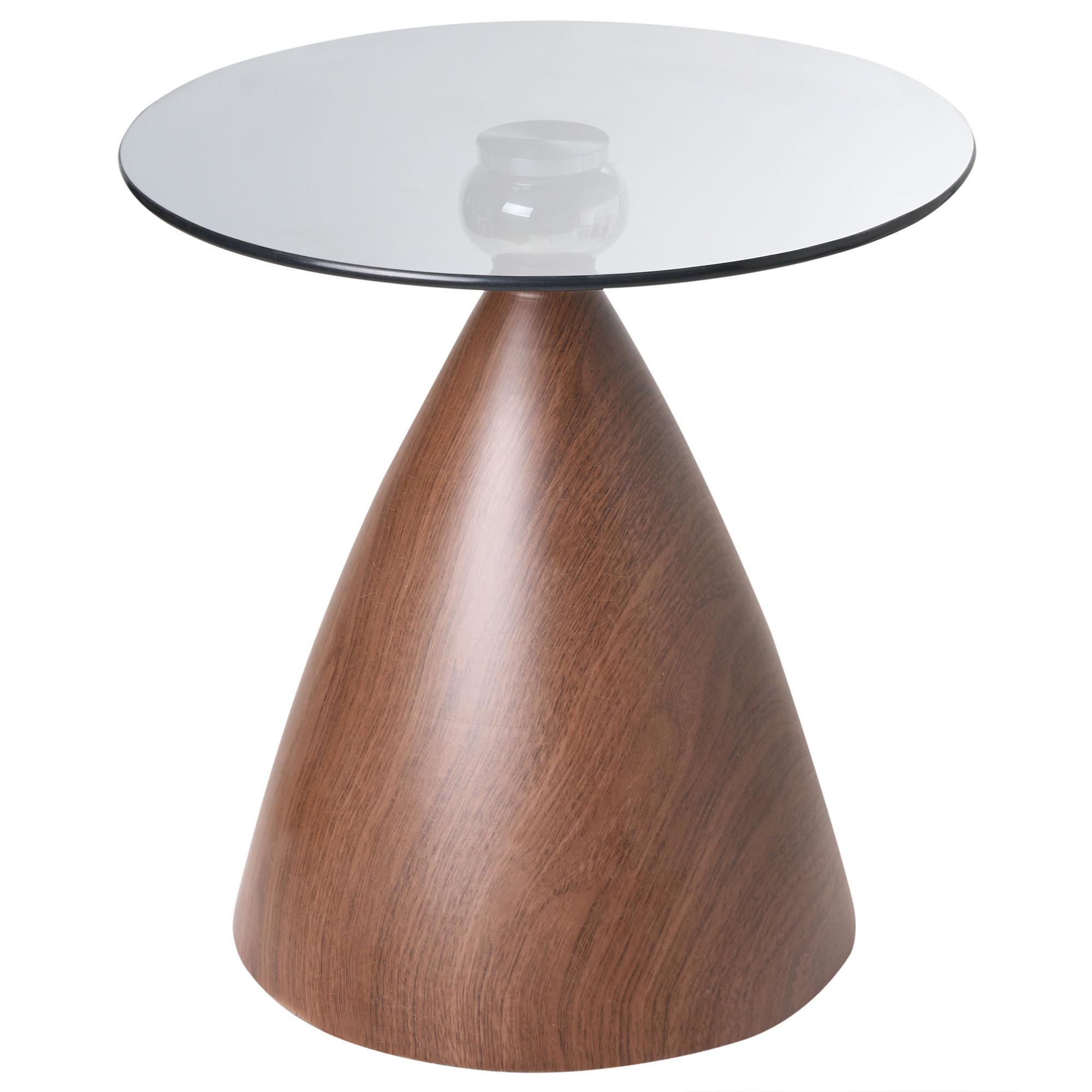 BEISTELLTISCH Sicherheitsglas Braun/Schwarz Corella - Braun, Metall (45/45/45cm) - Beliani