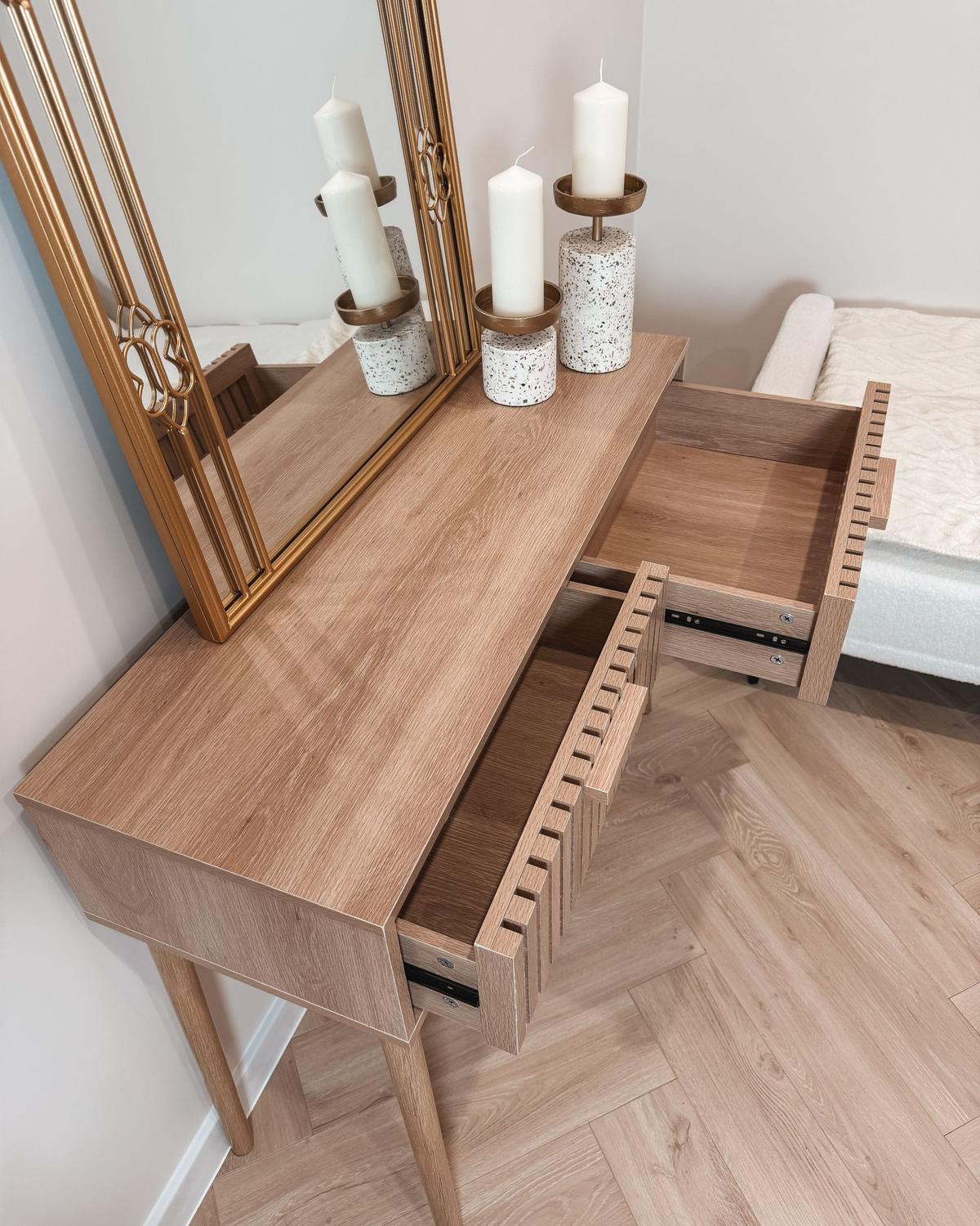 KONSOLENTISCH Hellbraun Lynwood - Braun, Holzwerkstoff (100/81/35cm) - Beliani