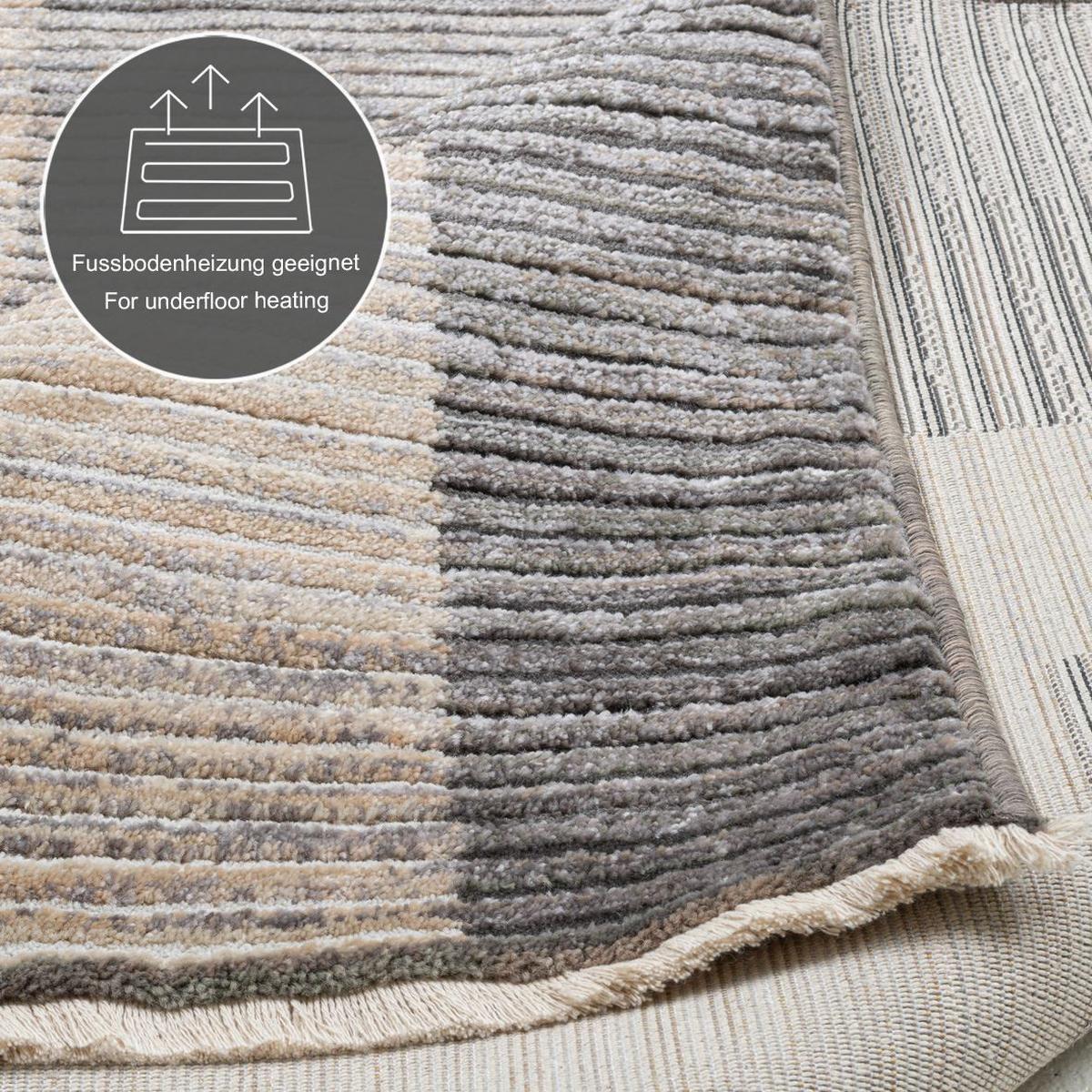 FLACHWEBETEPPICH Corduletta 240x290 cm - Beige, Textil (240/290cm) - Gino Falcone