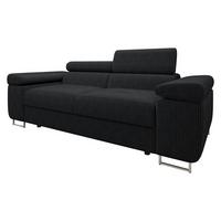 SOFA Torezio 2 Cord - Schwarz, Holz/Textil (198/90/102cm) - MIRJAN24