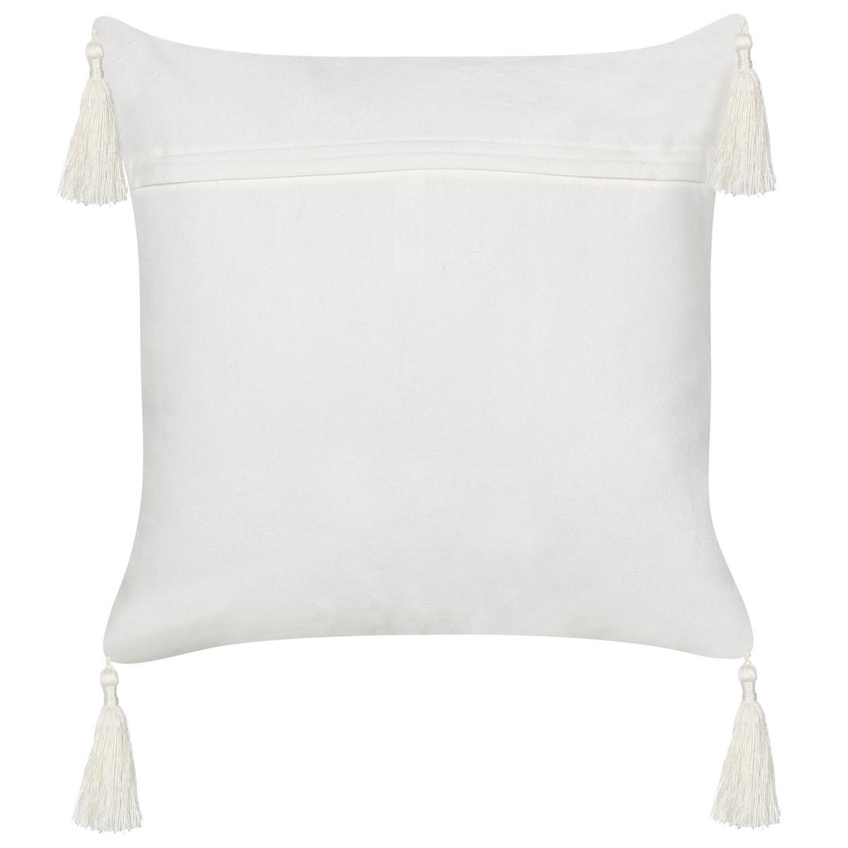DEKOKISSEN Beige 45/45 cm Melobesia - Pink/Beige, Naturmaterialien (45/45cm) - Beliani