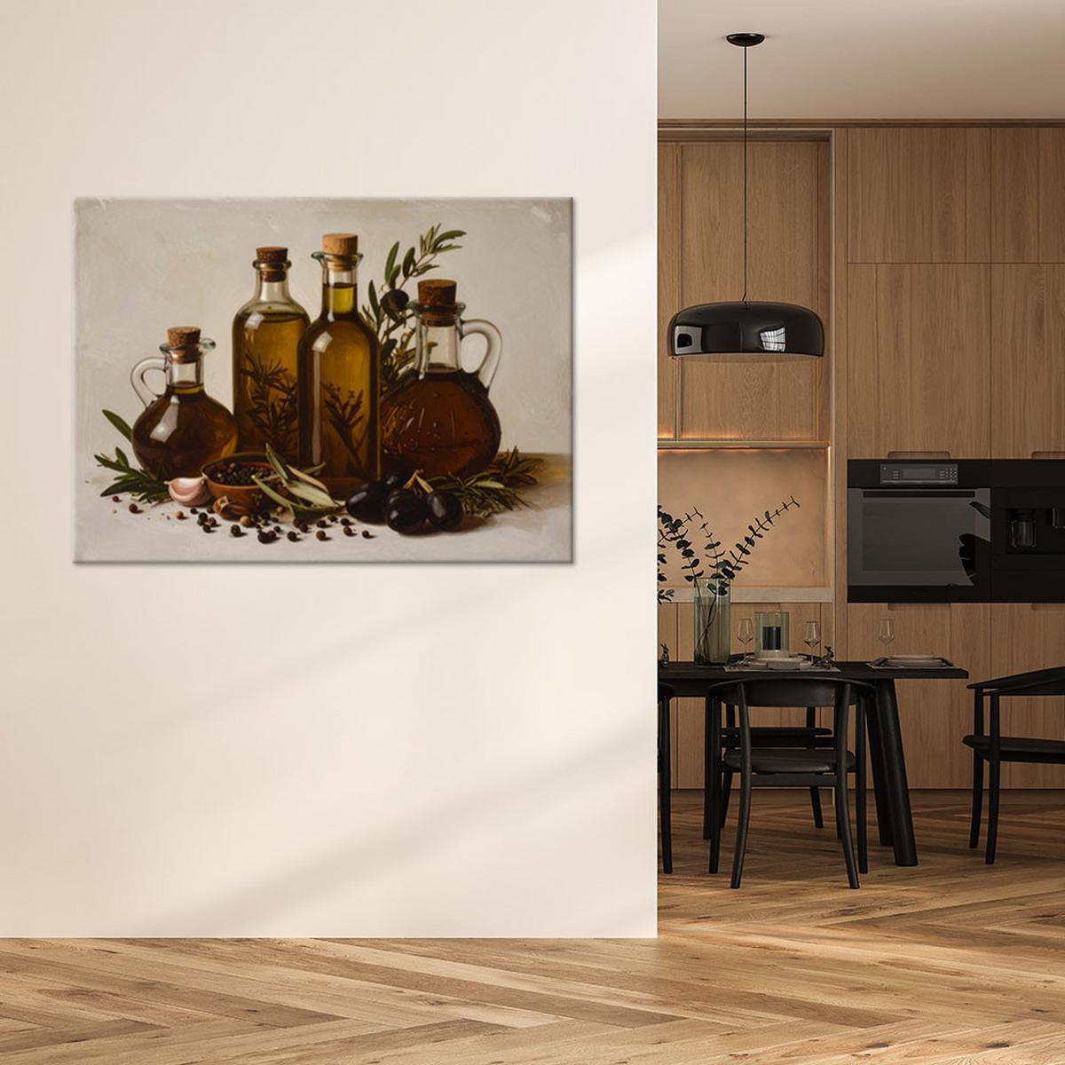 LEINWANDBILD Essen & Trinken 45x30cm - Braun, Textil (45/30cm) - Feeby