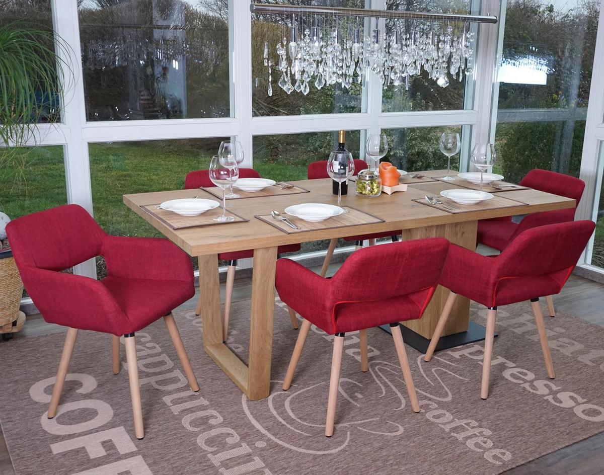 ESSZIMMERSTUHL Purpur 6er-Set - Weinrot/Flieder, Holz (56/78/57cm) - MCW