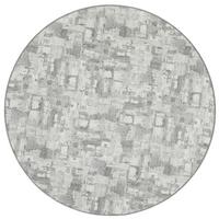 FEINSCHLINGEN VELOUR TEPPICH STRONG TREND RUND - Hellgrau, Textil (100/100cm) - Snapstyle