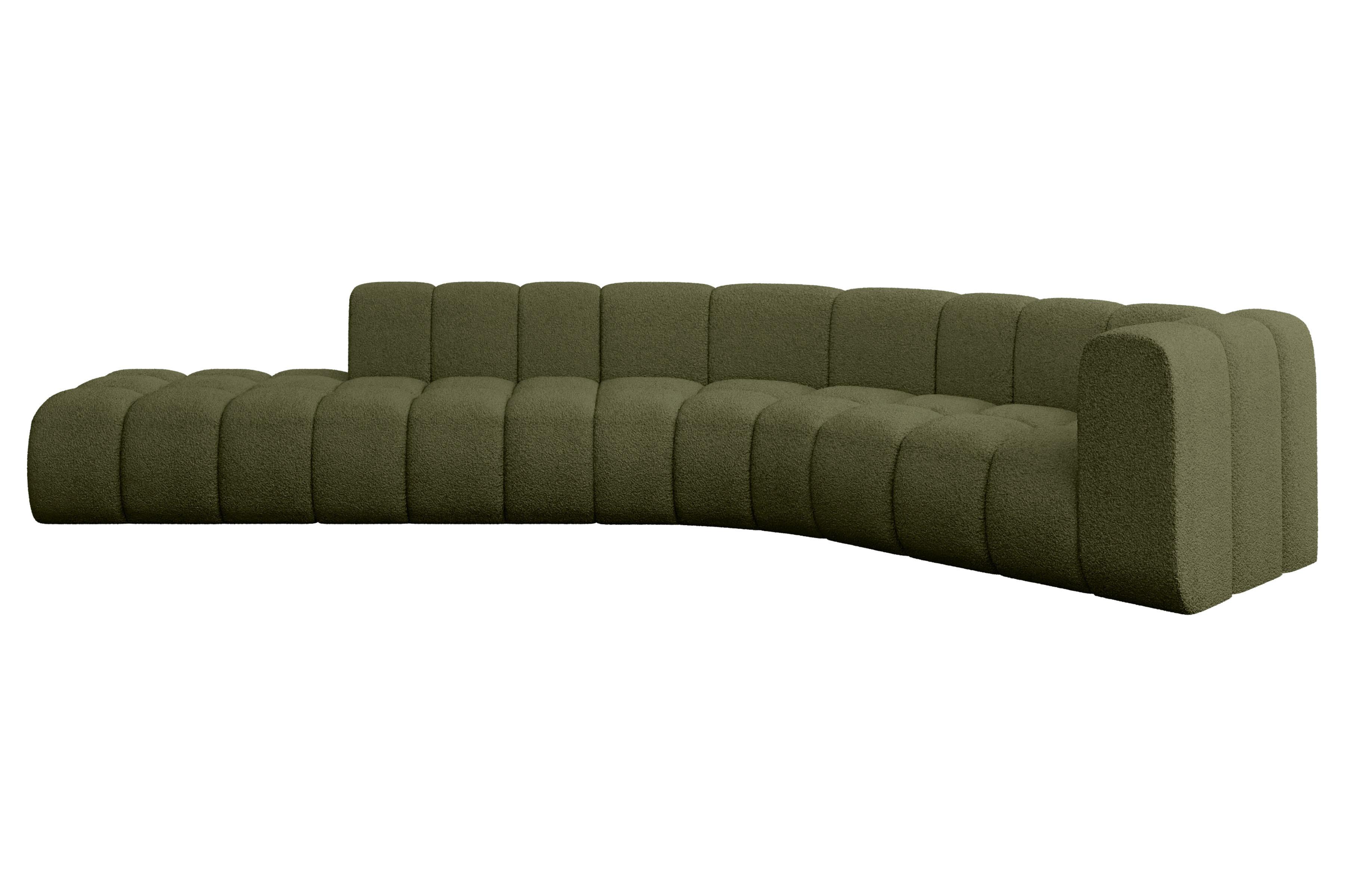 ECKSOFA modulares Sofa Tilmo-L1 - 399x194x70 cm Grün - Grün, Holzwerkstoff/Textil (399/194cm) - ALTDECOR