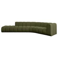 ECKSOFA modulares Sofa Tilmo-L1 - 399x194x70 cm Grün - Grün, Holzwerkstoff/Textil (399/194cm) - ALTDECOR