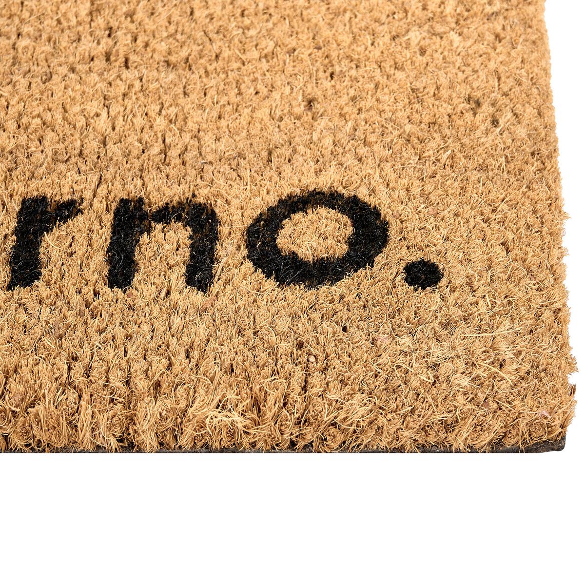 FUSSMATTE Naturfarben 60/90 cm Schriftzug Kokosfasern Labo - Naturfarben, Textil (60/90cm) - Beliani