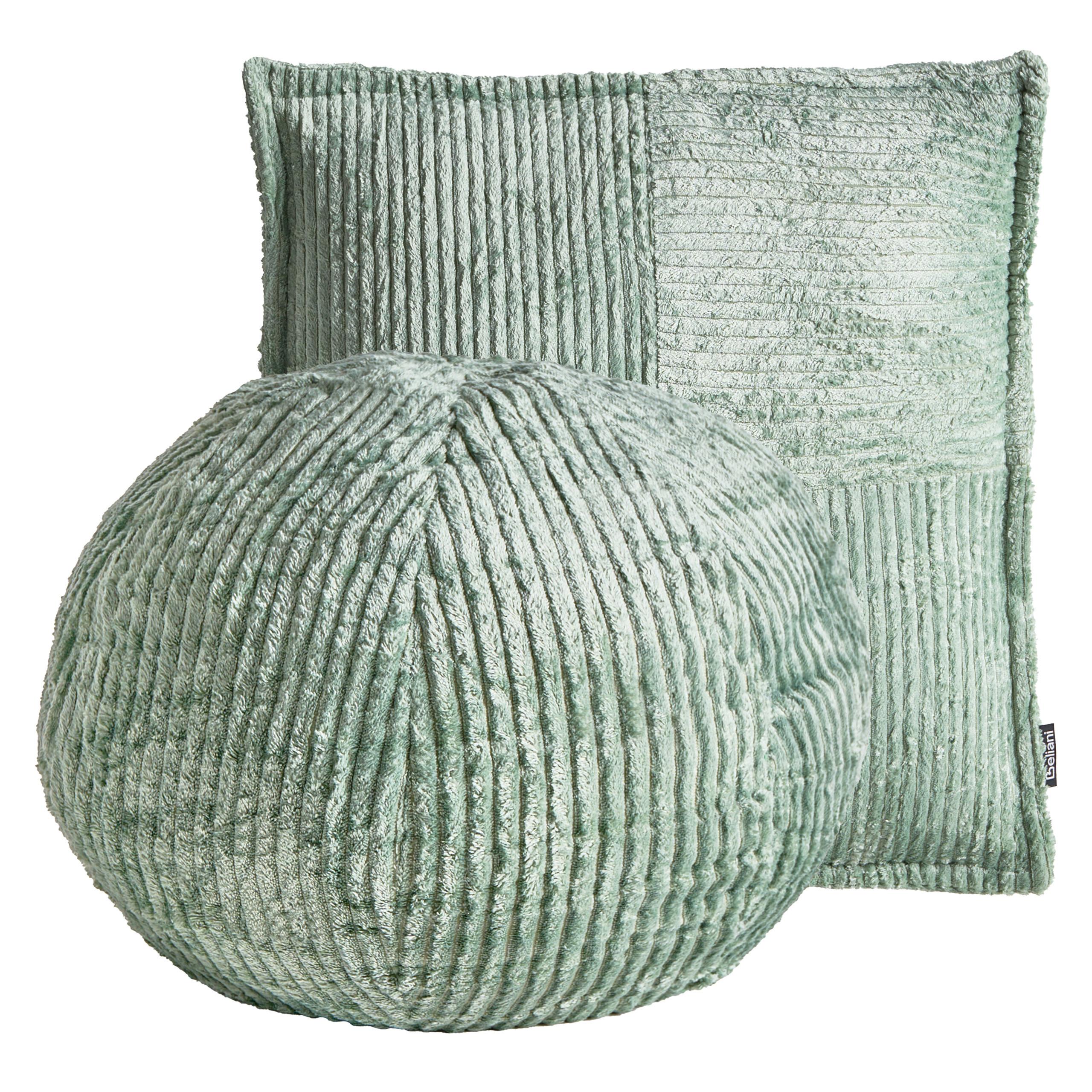 DEKOKISSEN 2er-Set Grün 45/45 cm Maranta - Grün, Textil (45/10cm) - Beliani
