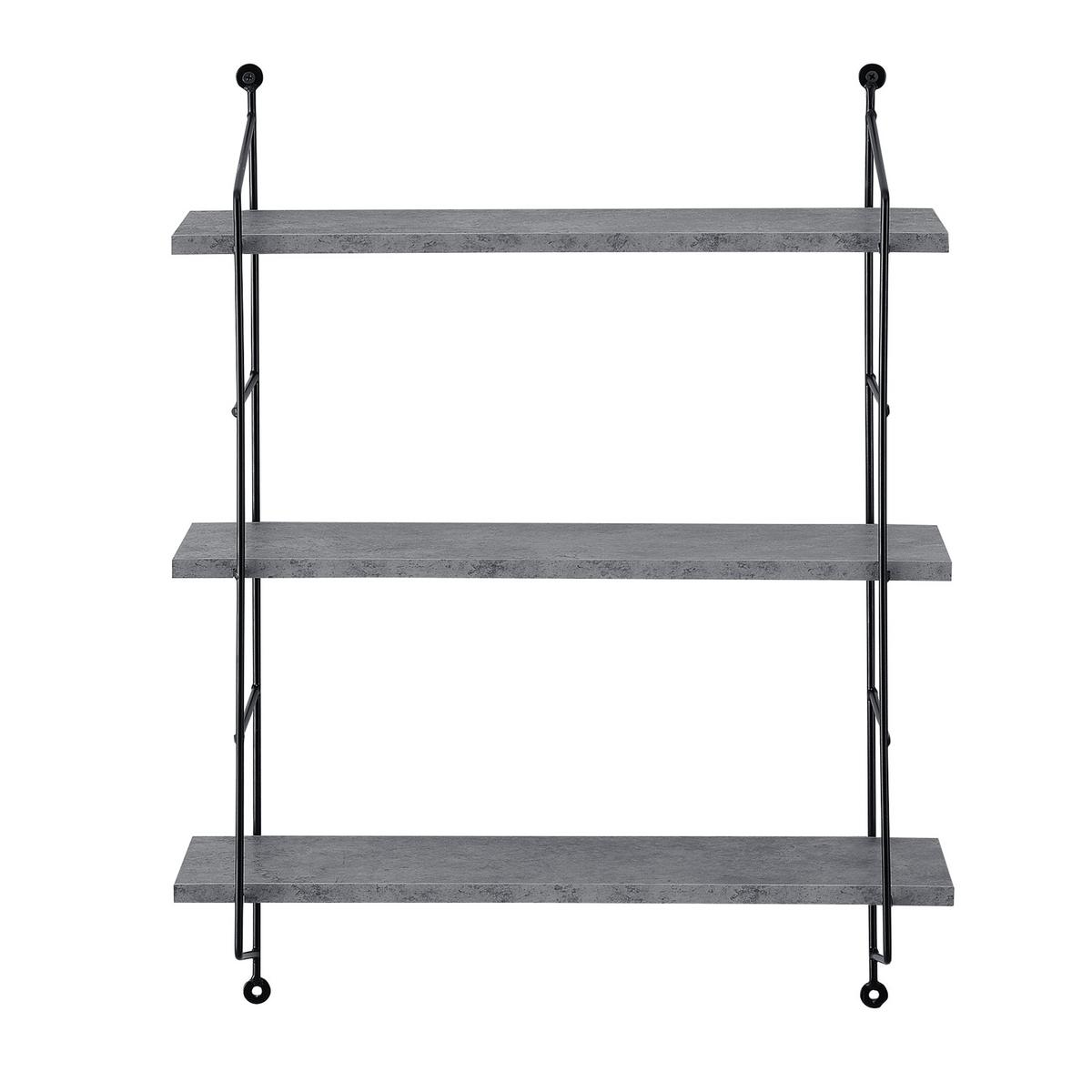 WANDREGAL Ösel - Grau, Metall (48/63.5/15cm) - [en.casa]