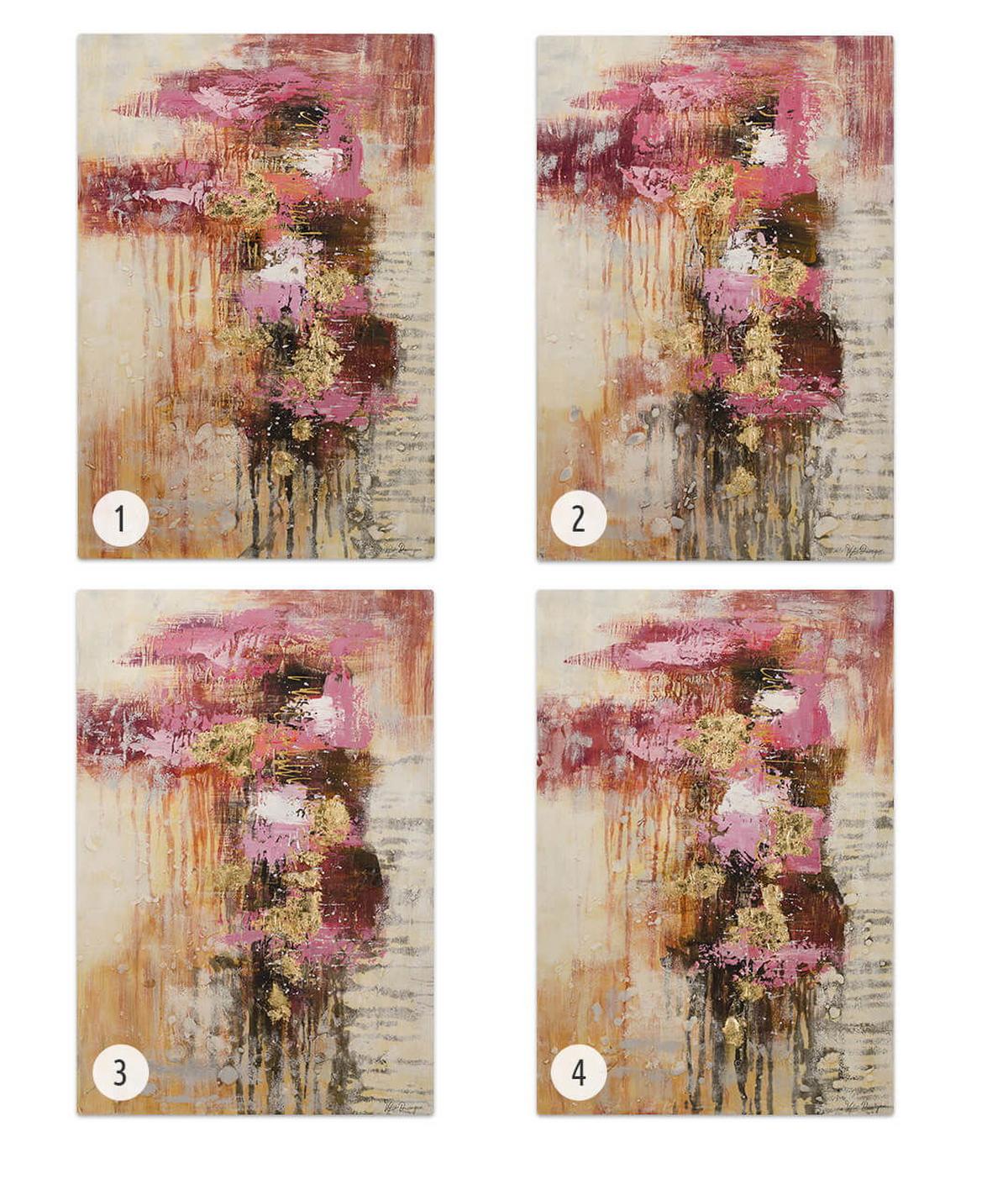 ACRYLBILD HANDGEMALT 80/120 cm - Pink, Holz/Textil (80/120cm) - KUNSTLOFT