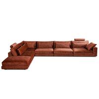 ECKSOFA ETICO Braun Velvet - Schwarz/Braun, Textil (513/330cm) - KAWOLA