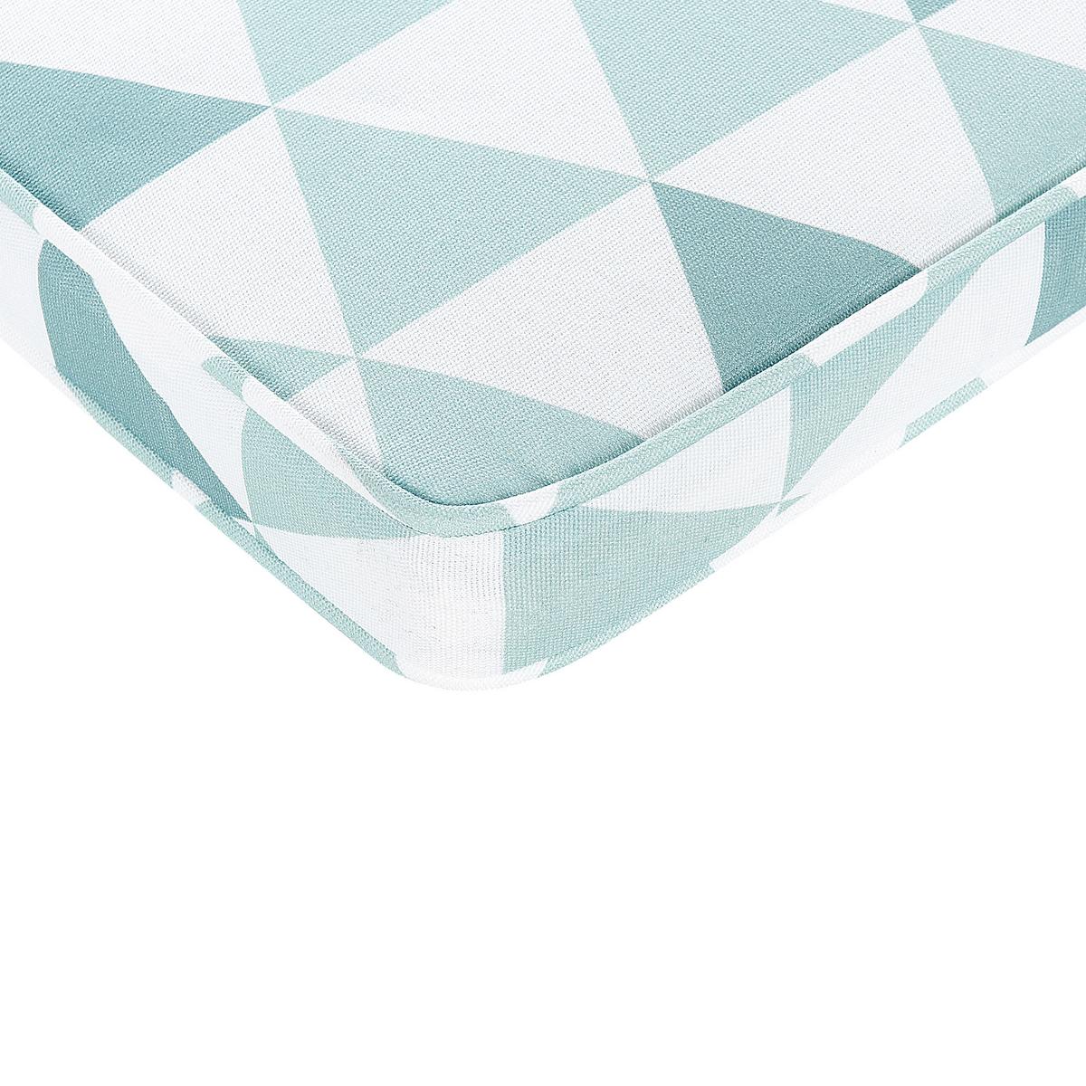 GARTENSTUHLKISSEN 2er-Set Hellblau 37/34 cm Terni - Blau/Weiß, Textil (37/5/34cm) - Beliani