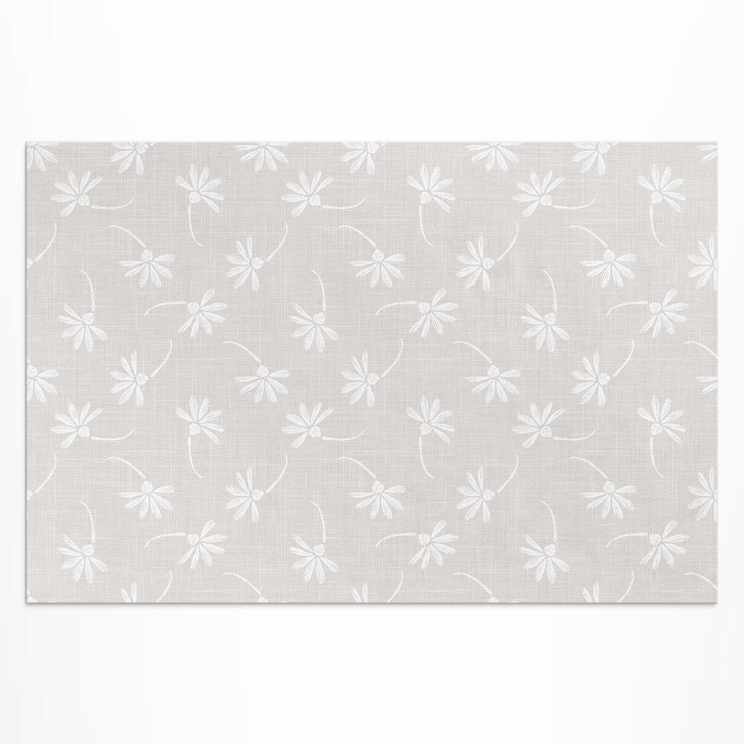 TEPPICH 100x150 cm Zarte Boho Gänseblümchen - Ecru, Kunststoff (100/150cm) - Wallfluent