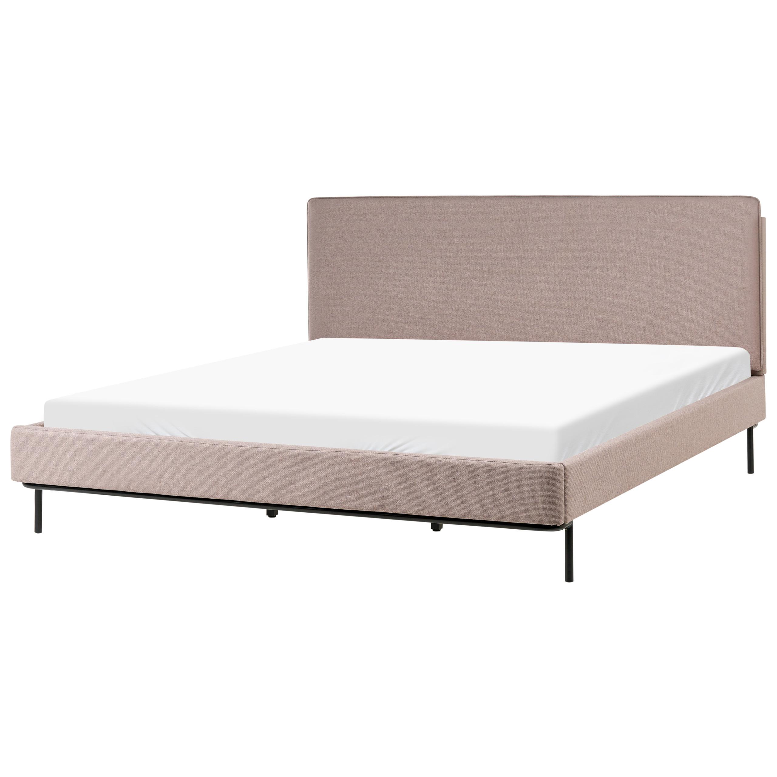 BETT mit Lattenrost 180/200 cm Stoff Taupe Corio - Taupe, Textil (180/200cm) - Beliani