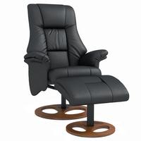 RELAXSESSEL, Kunstleder Schwarz - Schwarz, Kunststoff (89/110/77cm) - HOMCOM