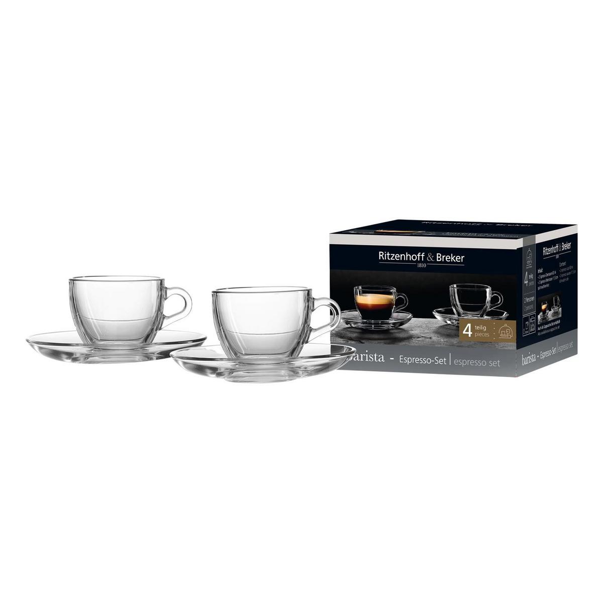 ESPRESSO-SET Barista transparent 80 ml 2er Set - Transparent, Glas (0.08L) - Ritzenhoff Breker