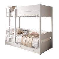KINDERBETT BABUSHKA – Etagenbett 90x200 cm, ohne Matratze, Weiß - Weiß, Holzwerkstoff - Lookway