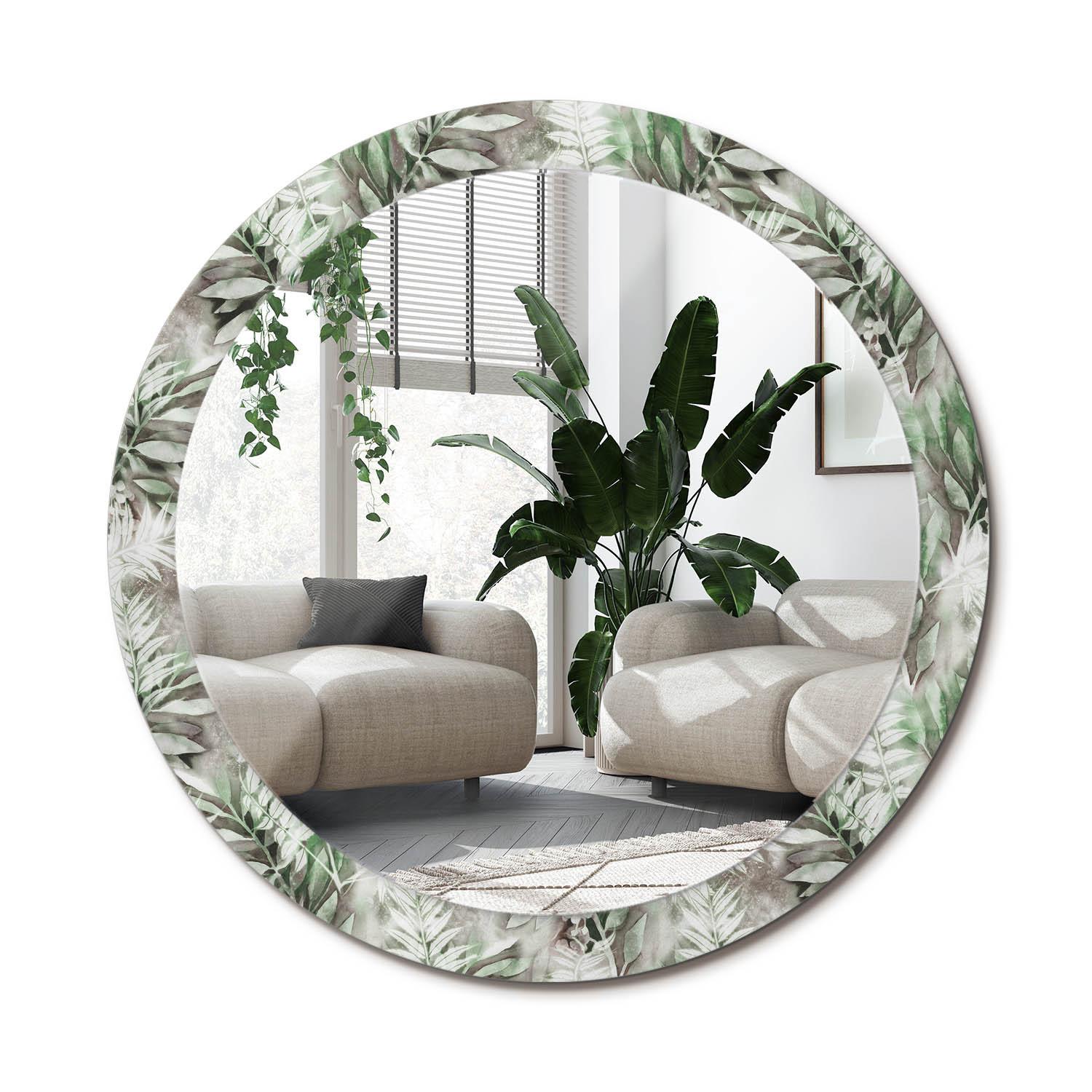 SPIEGEL Rund Ø 90 cm mit Aufdruck - Multicolor, Glas (90/90/0.4cm) - Wallfluent