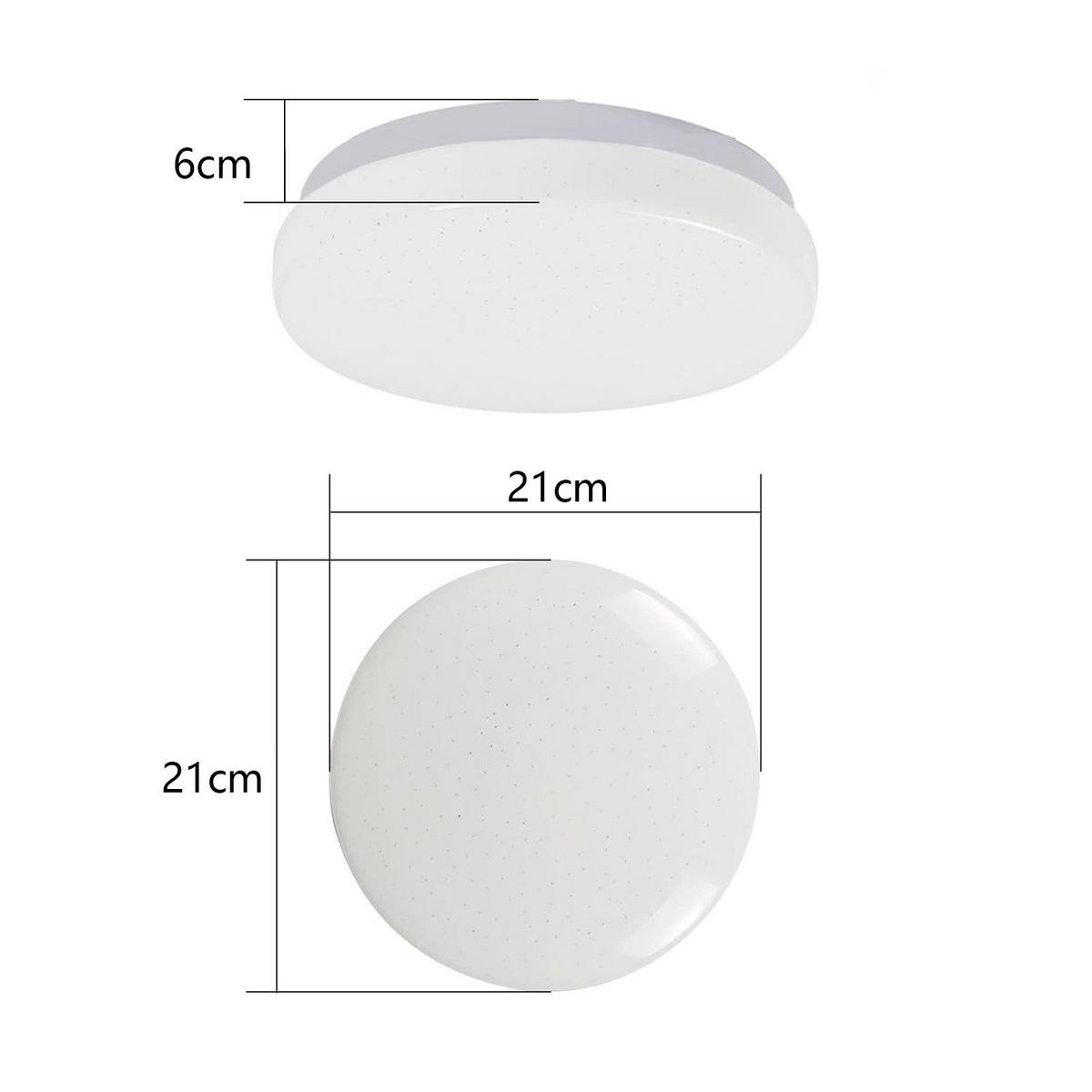 LED-DECKENLEUCHTE Milchstraße 21 cm - Weiß, Kunststoff (21/21/5cm) - Nettlife