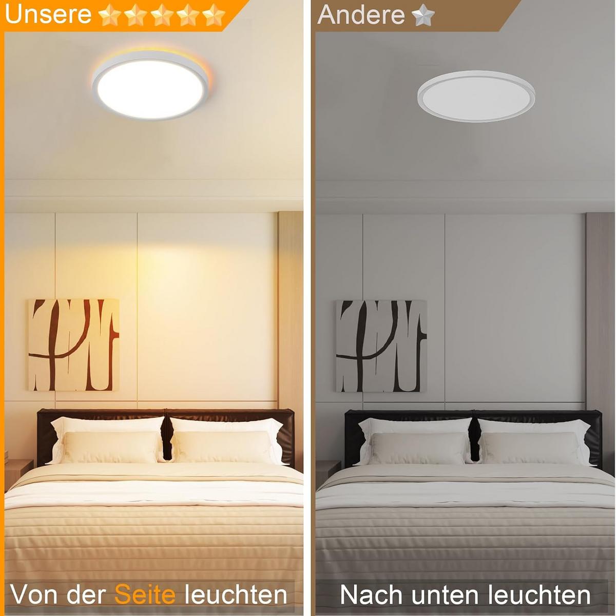 LED-DECKENLEUCHTE Helligost 22/2.6/22 cm - Weiß, Kunststoff (22/22/2.6cm) - ZMH