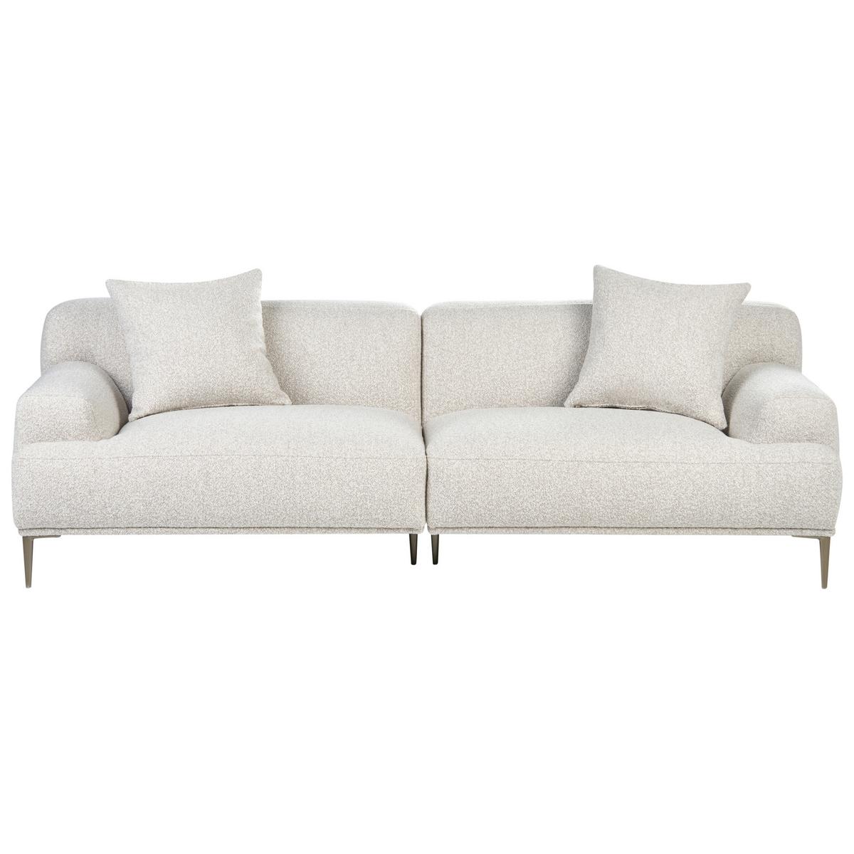 3-SITZER-SOFA Bouclé Cremeweiß Matila - Creme, Textil (233/70/94cm) - Beliani