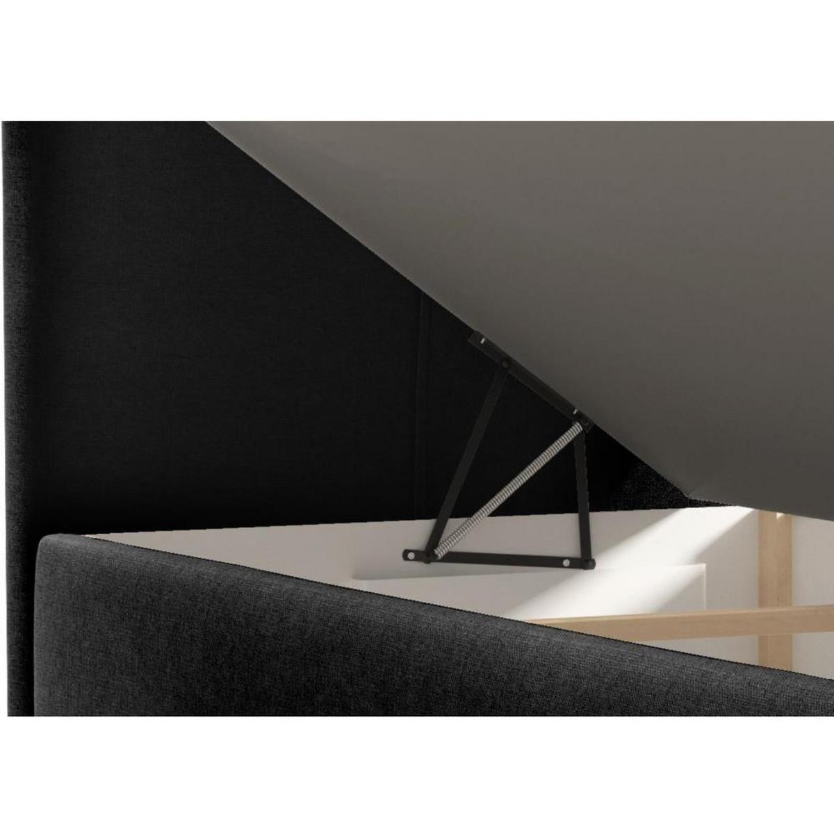 POLSTERBETT Helen Mini 103/206/106 schwarz - Schwarz, Holzwerkstoff/Textil (100/200cm) - Beautysofa