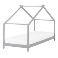 KINDER-HAUSBETT Grau 90-200 cm Orlu - Grau, Holz (90/200cm) - Beliani