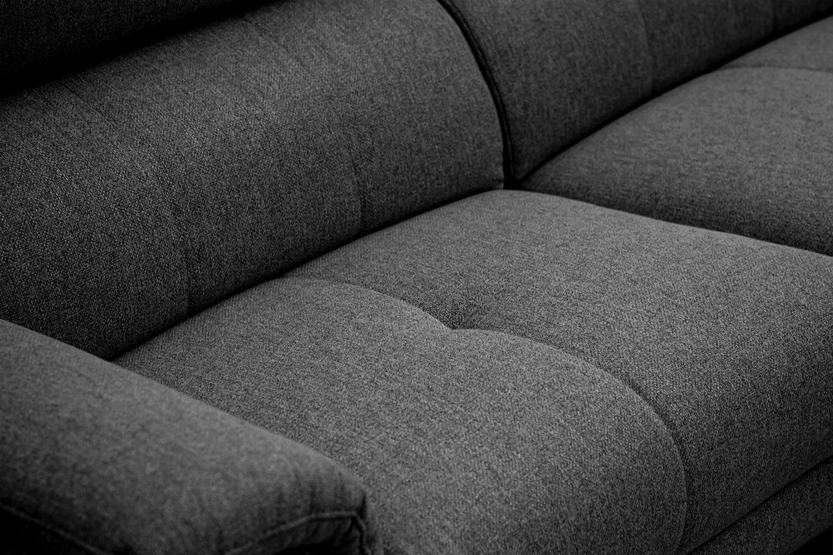 RELAXSOFA MATERA 3-Sitzer mit 2 Relaxfunktionen, schwarz - Schwarz, Holzwerkstoff/Textil (212/82/103cm) - Wozimo