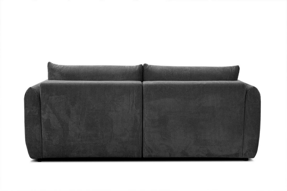 ECKSOFA TAUER 3-Sitzer, dunkelgrau - Dunkelgrau/Schwarz, Holzwerkstoff/Kunststoff (206/173cm) - Wozimo