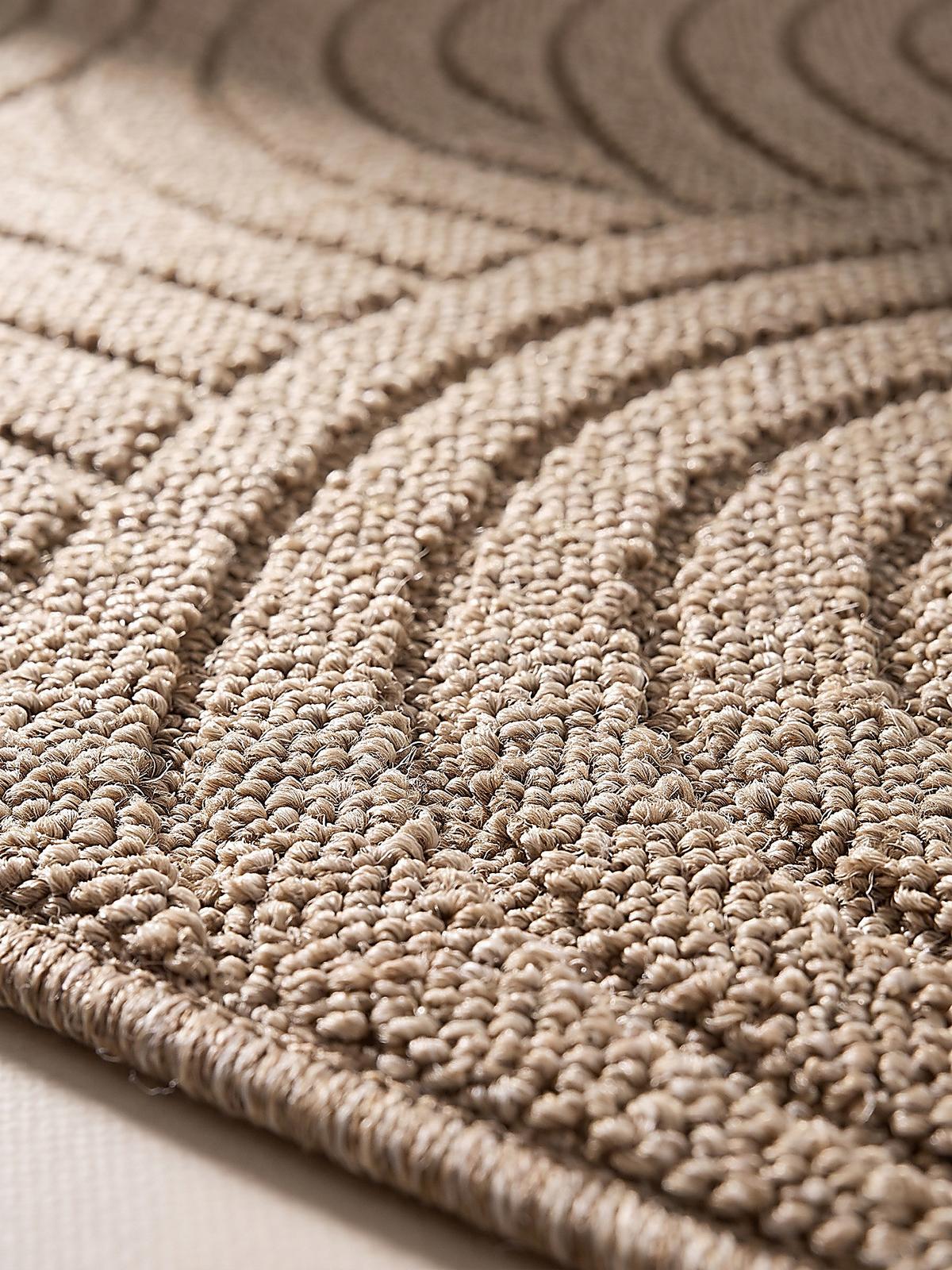 TEPPICHLÄUFER Geometrisch TOCE Polypropylen Natur 80 x 150 cm - Beige, Textil (80/150cm) - KADIMA DESIGN
