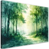 LEINWANDBILD Natur und Botanik 90x60cm - Grün, Textil (90/60cm) - Feeby