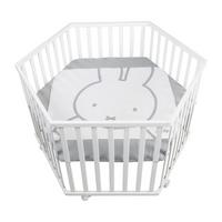 LAUFGITTER 6-eckig Miffy - Weiß, Holzwerkstoff (118.5/72.5/103.5cm) - Roba
