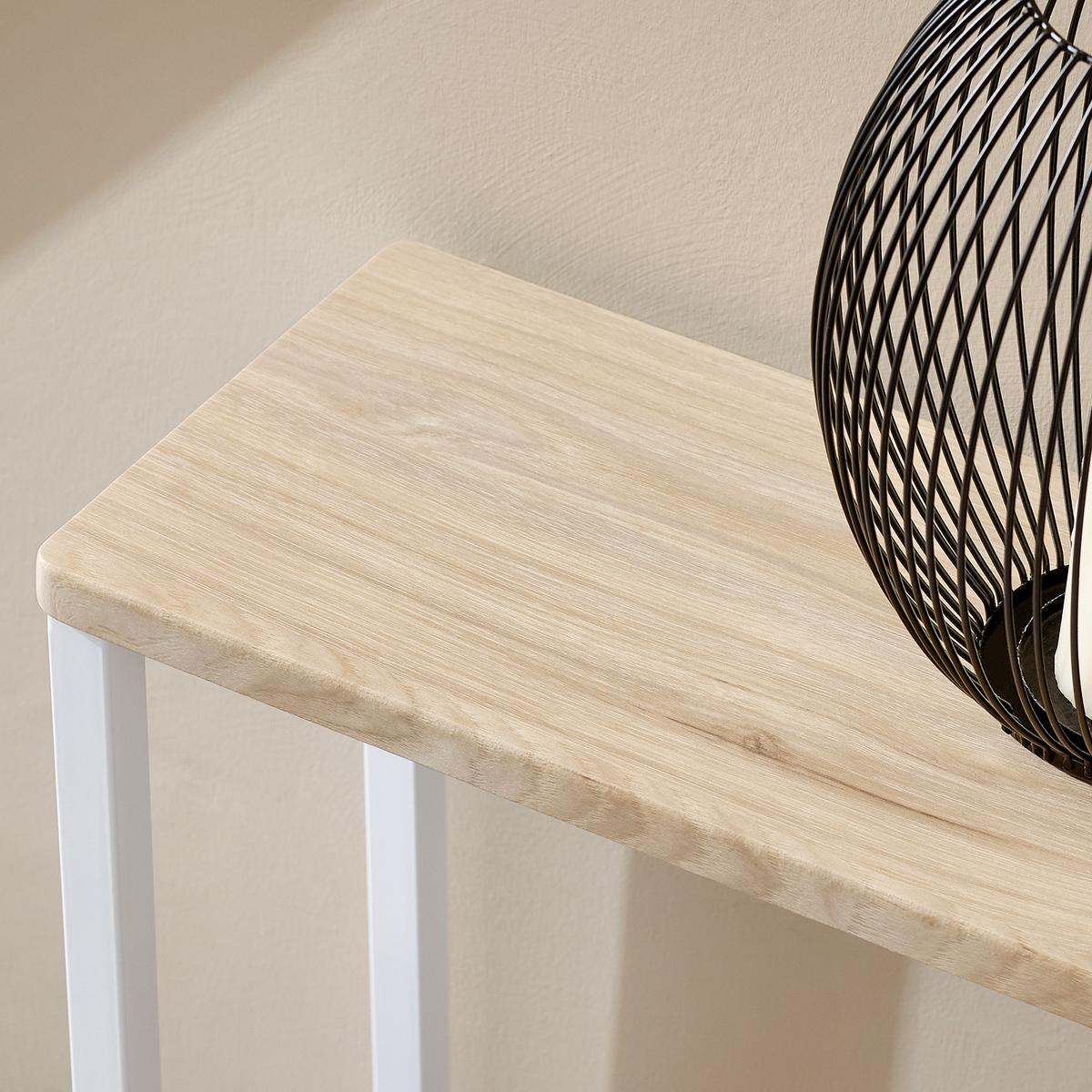 KONSOLENTISCH Weiß - Naturfarben, Holzwerkstoff/Metall (20/120/65cm) - SoBuy