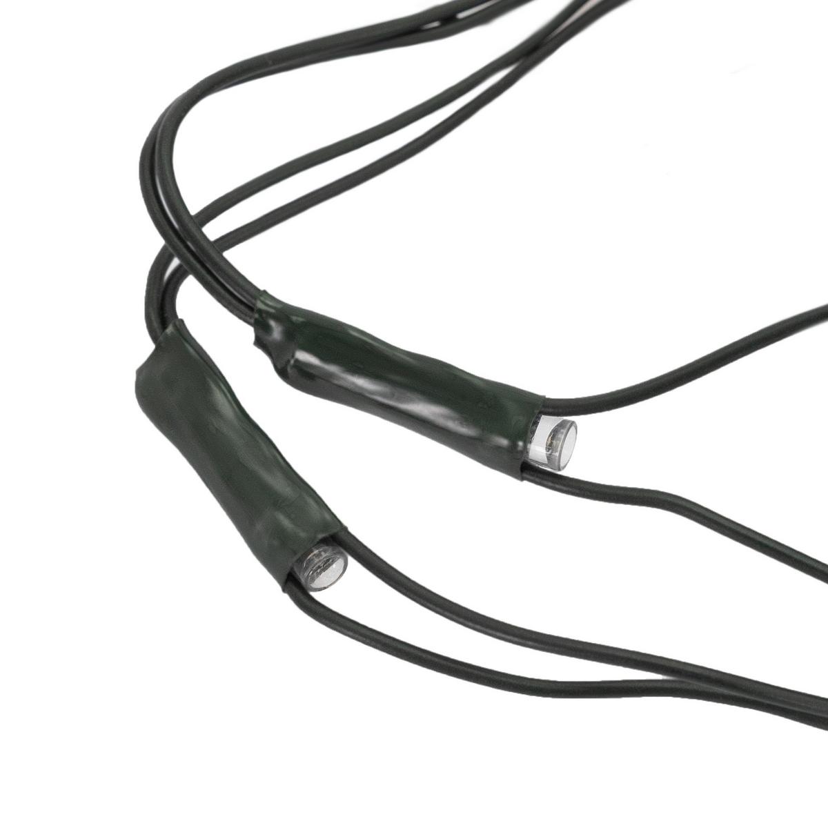 LED LICHTERNETZ 2x1 m 160LED Warmweiß Innen/Außen IP44 Wetterfest - Schwarz, Kunststoff (200cm) - ECD-Germany