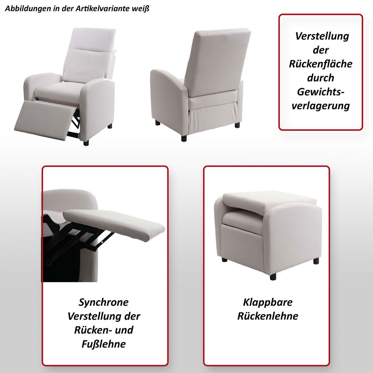 RELAXSESSEL Rot - Rot, Textil (70/99/75cm) - MCW