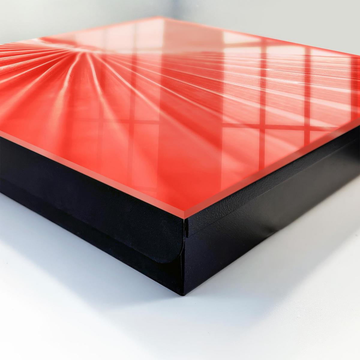 SCHLÜSSELBOX Schwarz 30x30 cm- Türöffnung nach rechts - Die Energie der Farbe - Rot, Metall (30/30/5cm) - TULUP