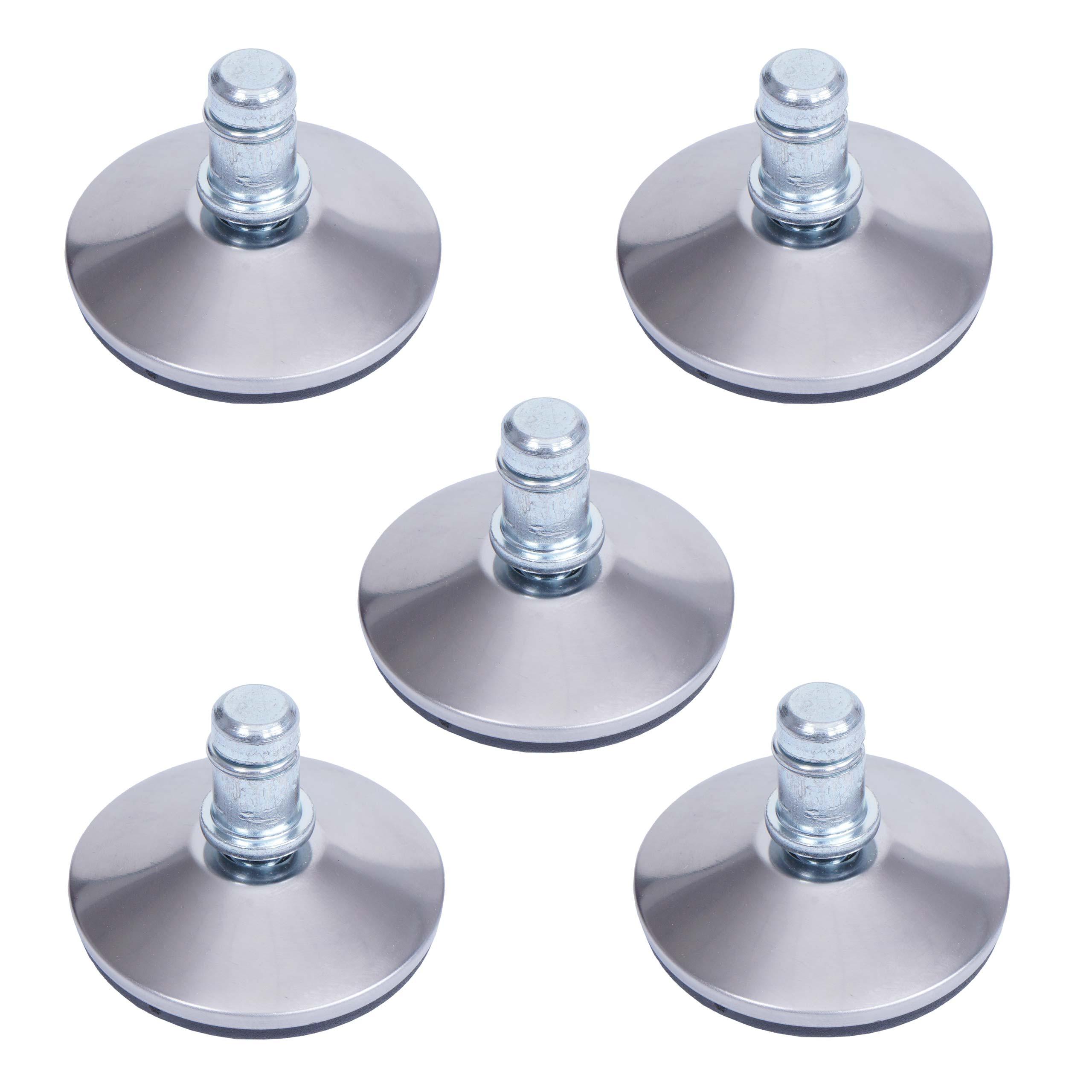 BODENGLEITER Silber 5er-Set - Silberfarben, Kunststoff (5/4/5cm) - MCW