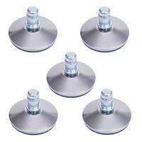 BODENGLEITER Silber 5er-Set - Silberfarben, Kunststoff (5/4/5cm) - MCW