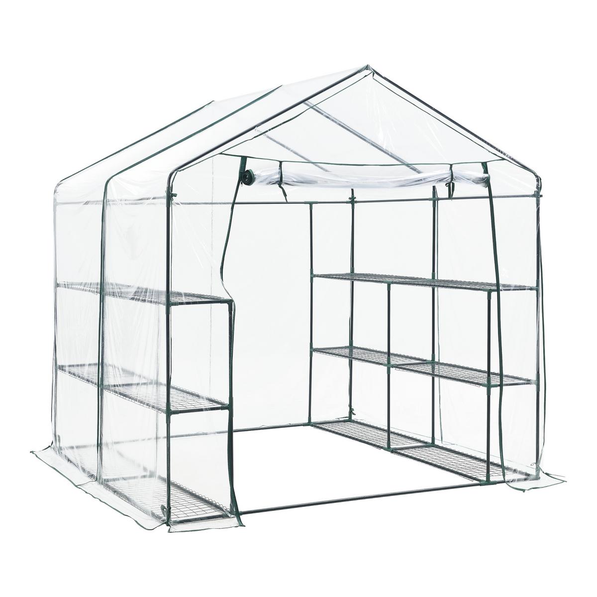 GEWÄCHSHAUS Grünau - Transparent, Kunststoff (200/220/200cm) - [en.casa]