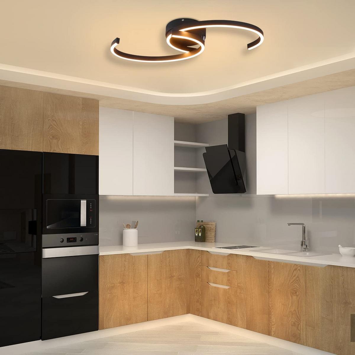 LED-DECKENLEUCHTE Oliver 60/16/9 cm - Schwarz, Metall (60/16/8cm) - ZMH