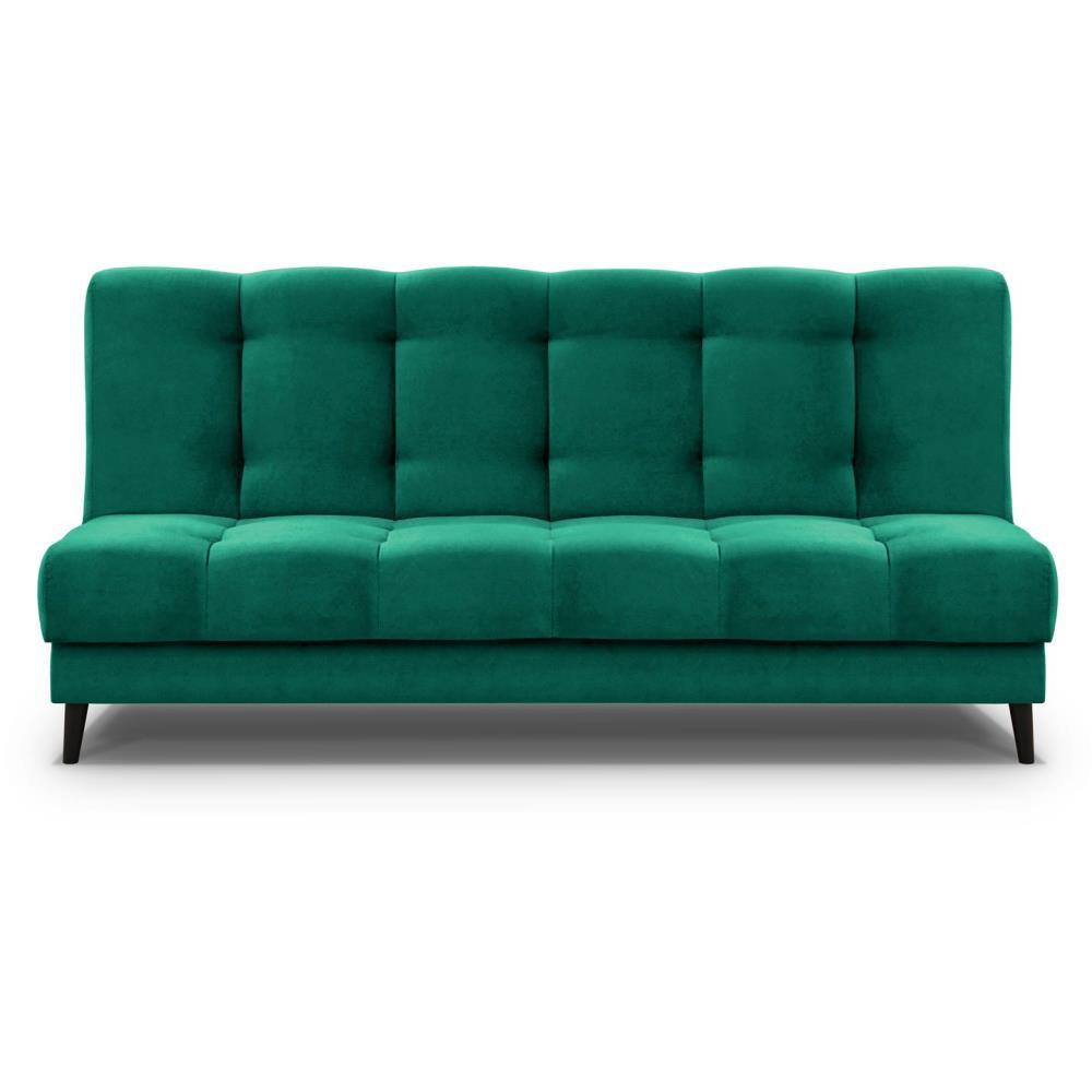 3-SITZER Schlafsofa Nancy grün - Dunkelgrün, Holz/Textil (220/89/93cm) - Beautysofa
