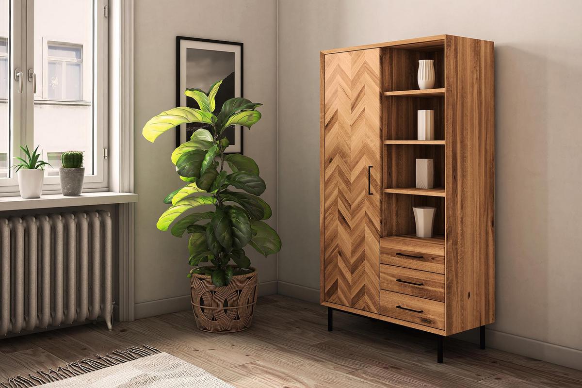 KLEIDERSCHRANK LEON Wildeiche - Wildeiche, Holz (97/176/45cm) - byoak