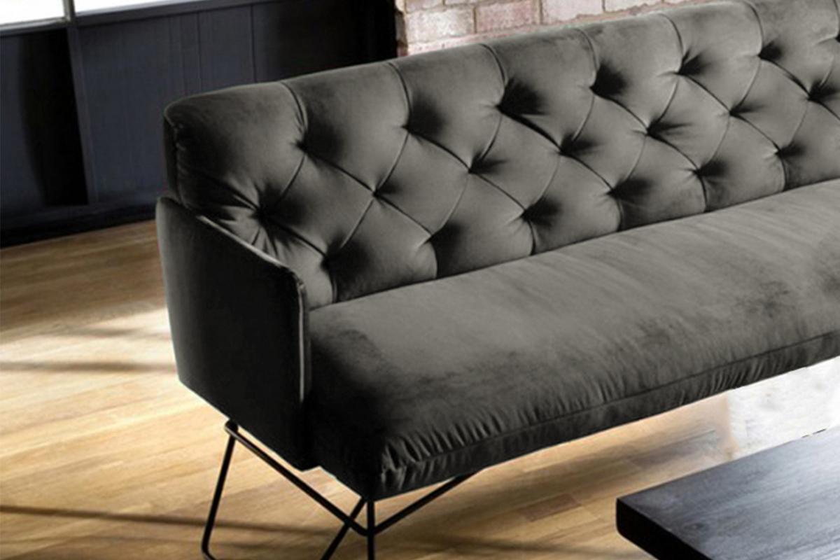 ESSZIMMERBANK CHARME Grau Velvet - Grau, Textil (246/85/68cm) - KAWOLA