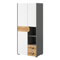 DREHTÜRENSCHRANK ARCADA 80/189,5/53cm 2-türig Eichefarben - Eichefarben/Weiß, Holzwerkstoff (80/189.5/53cm) - MASSENO