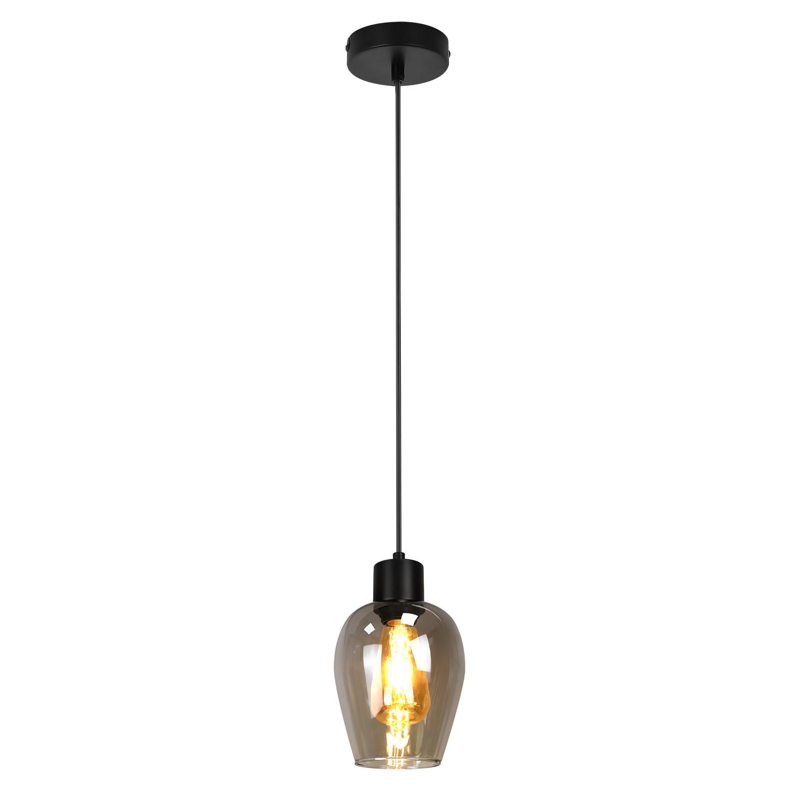 PENDELLEUCHTE Mark 10/10/120 cm - Schwarz, Glas (10/10/120cm) - ZMH